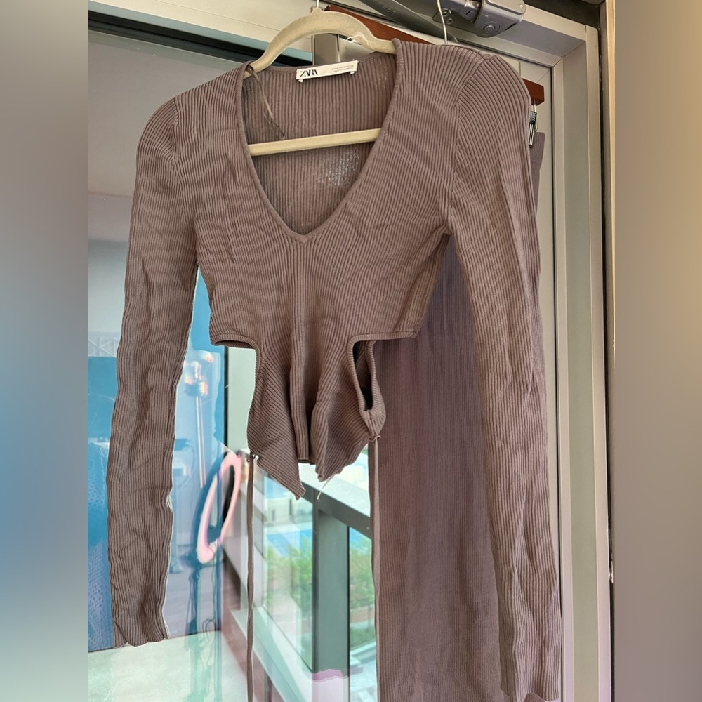 Zara skirt set Gray - skirt brand new , top worn once